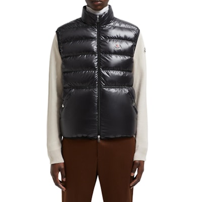 Moncler Aube FW24 Chaleco Acolchado Slim Texturizado Unisex Negro. J20911A00210595ZJ999 Shop Moncler Aube FW24 Chaleco Acolchado Slim Texturizado Unisex Negro. J20911A00210595ZJ999