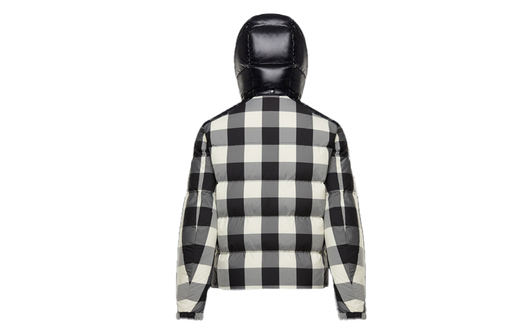 Moncler Aubrac Grey Check Nylon Slim Fit Winter Down Jacket 0911A54410539YQ998 圖 3