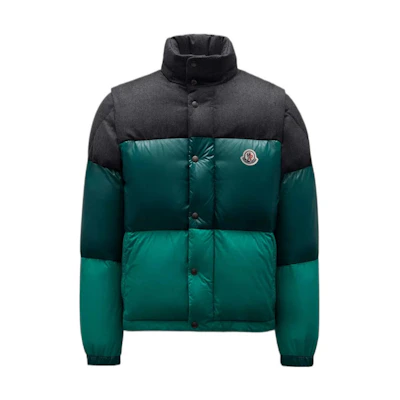 Moncler Aveillan Series Green Puffer Jacket with Detachable Sleeves. G20911A0004454272950