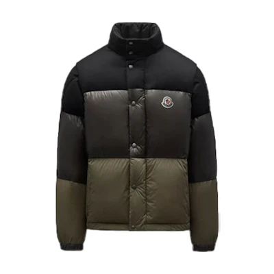 Moncler Aveillan Series Colorblock Logo Down Jacket for Men - Black. G20911A0004454272999