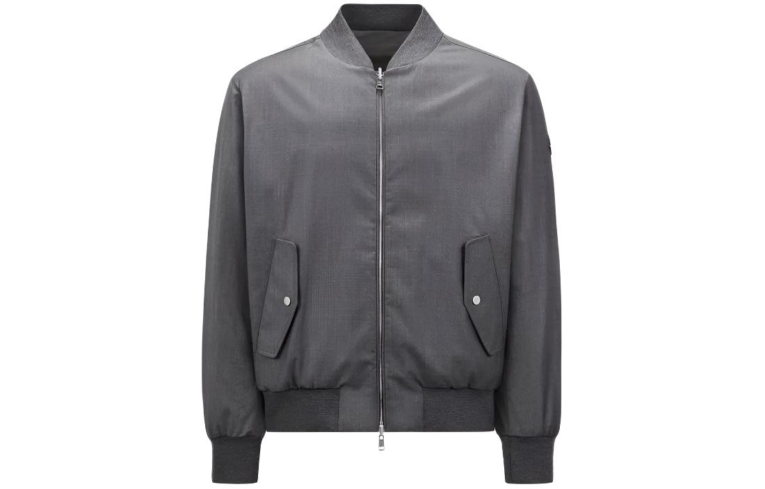 Moncler Aver  Reversible Down Jacket Baseball Collar Deep Gray. J10911A00096595SB930