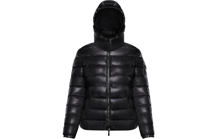 Moncler Bady Unisex Black Down Jacket with Logo Stand Collar 093468580568950999 圖 2