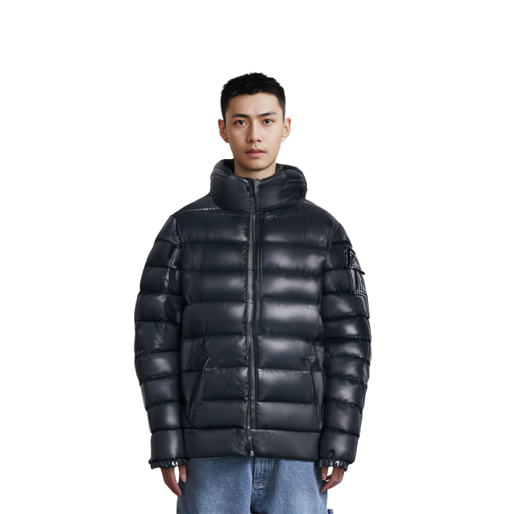 Moncler Bady Unisex Black Down Jacket with Logo Stand Collar 093468580568950999 圖 5