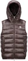 Moncler Barante FW24 Unisex Waterproof Down Vest Brown Hooded Puffer Jacket. J20911A00062597EX243 Moncler Barante FW24 Unisex Waterproof Down Vest Brown Hooded Puffer Jacket. J20911A00062597EX243