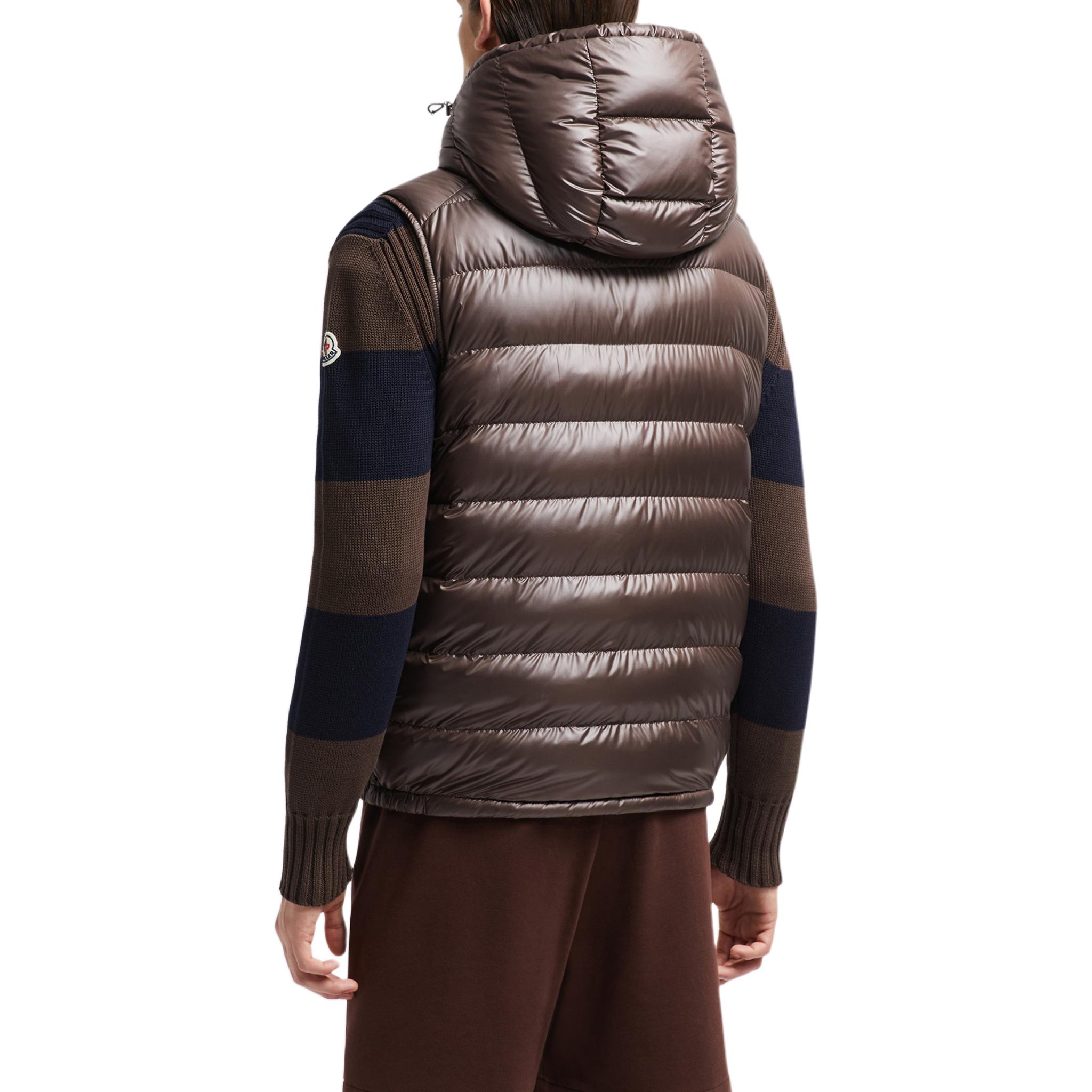 Shop 盟可睐 Barante FW24 防水羽绒背心 棕色连帽男女款羽绒服夹克 J20911A00062597EX243