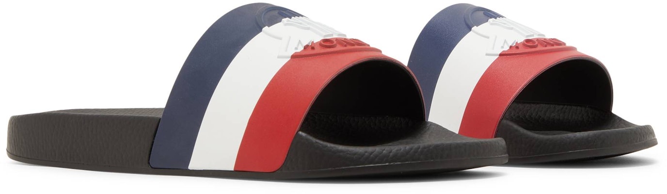 Moncler Basile Pool Slide 'Black Tricolour' 4C7000001A49998 Cheap Moncler Basile Pool Slide 'Black Tricolour' 4C7000001A49998