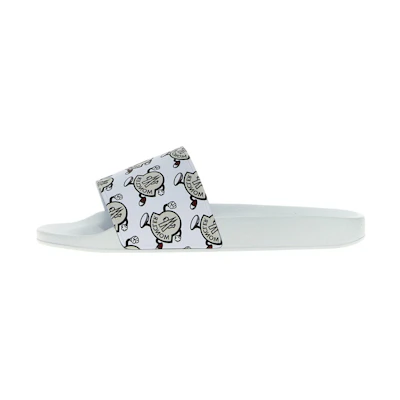 Moncler Basile Slide 'Logo Print - White'