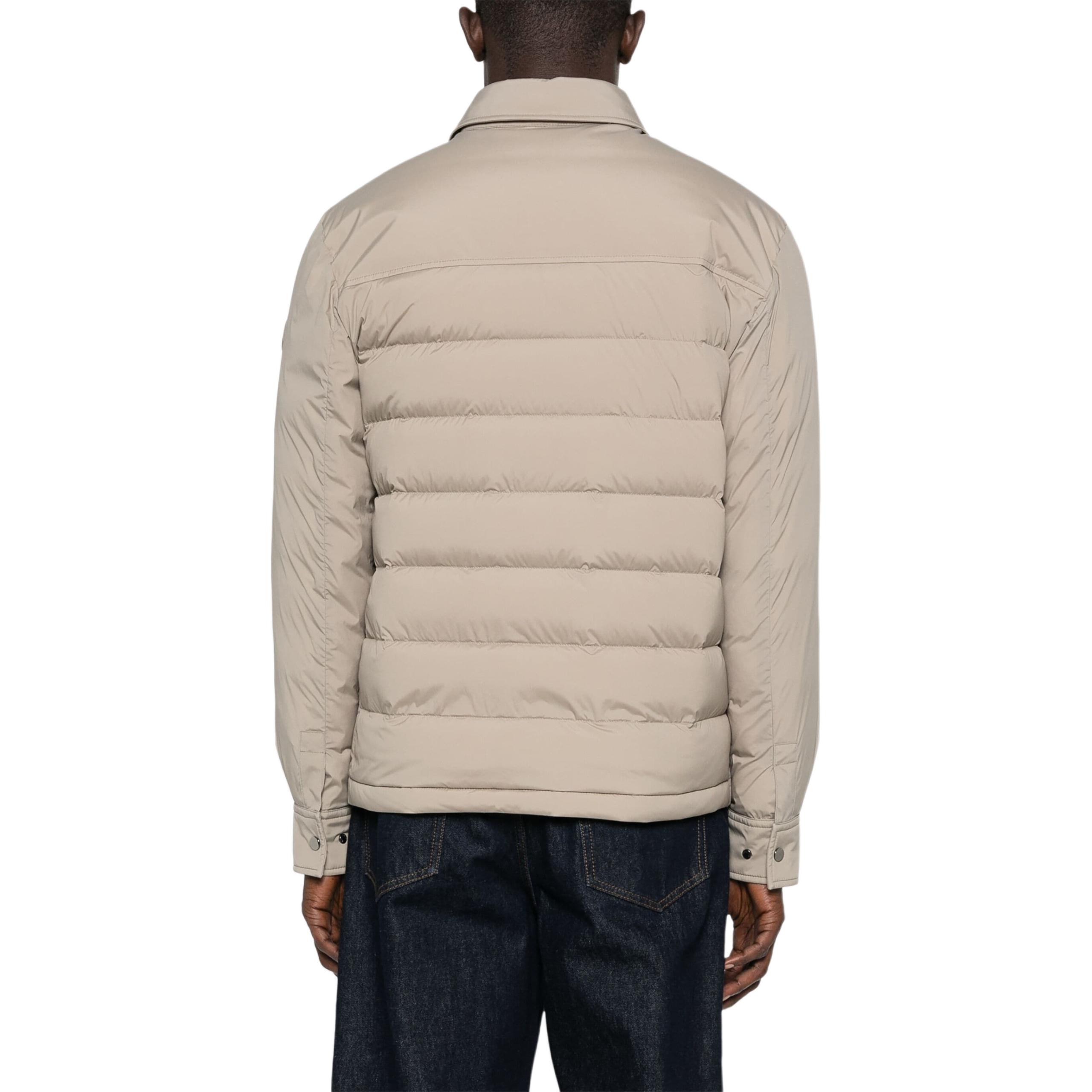 Moncler Bassies Quilted Down Jacket Beige Mens Long Sleeve Premium Outerwear J20911G00010595FK208 圖 5