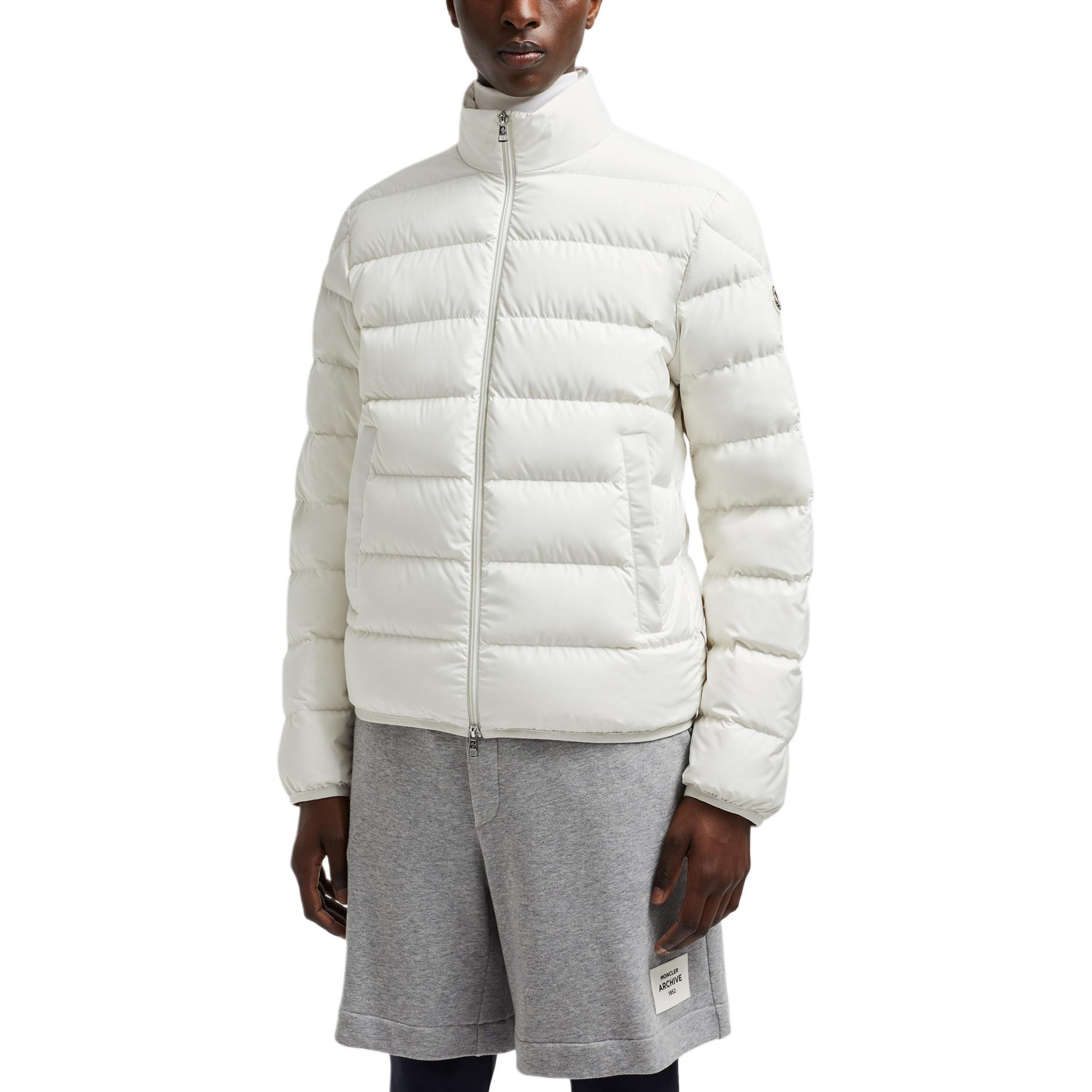 Moncler Baudinet FW24 Short Down Jacket White - Unisex Warm Puffer with Logo Trim. J20911A0007754A81034 圖 3