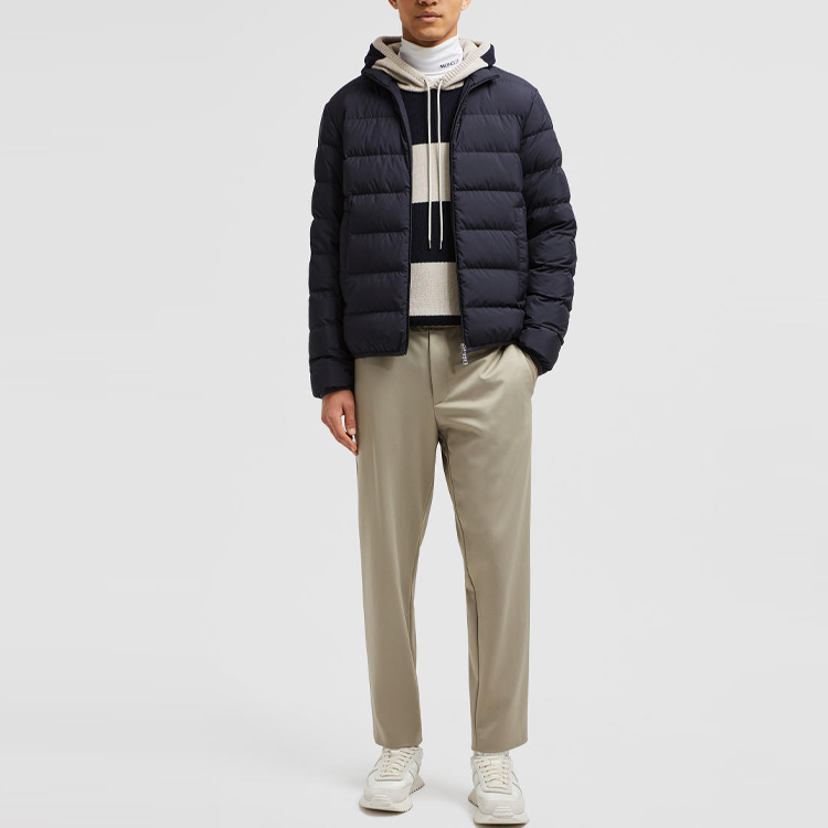 Moncler Baudinet Short Puffer Jacket Unisex Winter Down Midnight Blue J20911A0007754A81778 圖 3