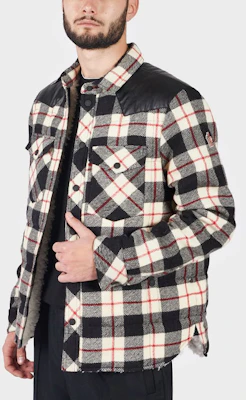 Moncler Jaket Beige Kotak-Kotak dengan Kerah Kontras. 1A00001549UD999 Details for Moncler Jaket Beige Kotak-Kotak dengan Kerah Kontras. 1A00001549UD999