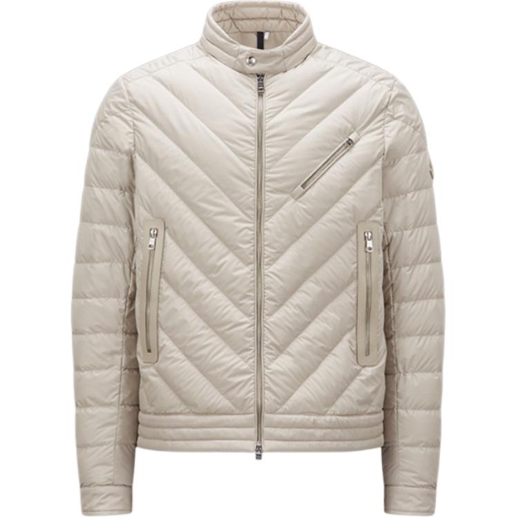 Moncler Beige Zip-Up Slim-Fit Down Jacket with Stand Collar I20911A00133549SK268