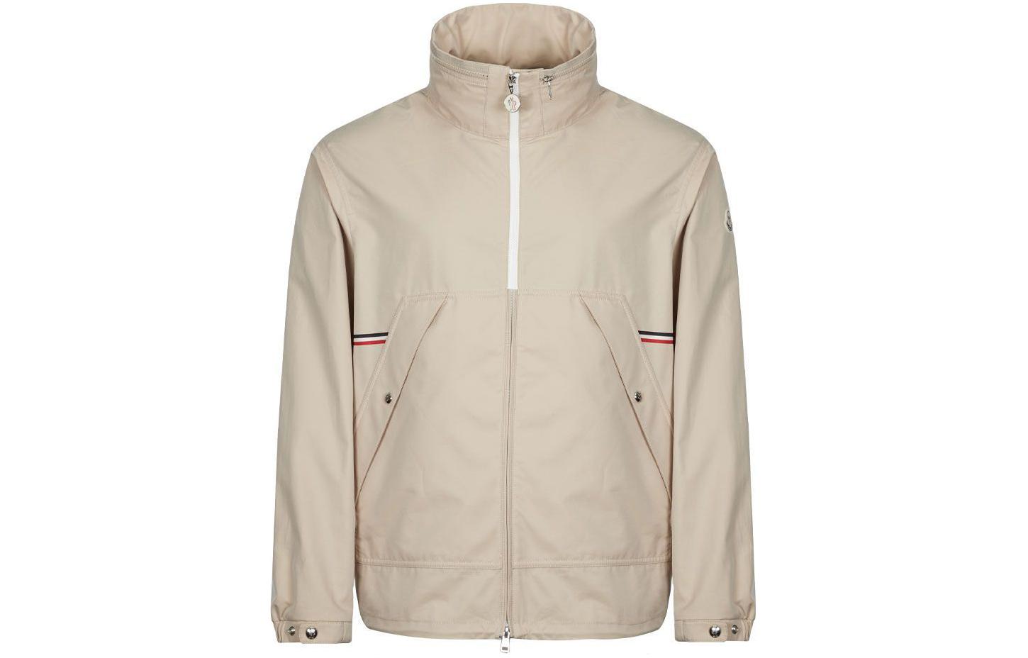 Moncler Beige Zip-Up Stand Collar Loose-Fit Jacket H10911A001395961Y215