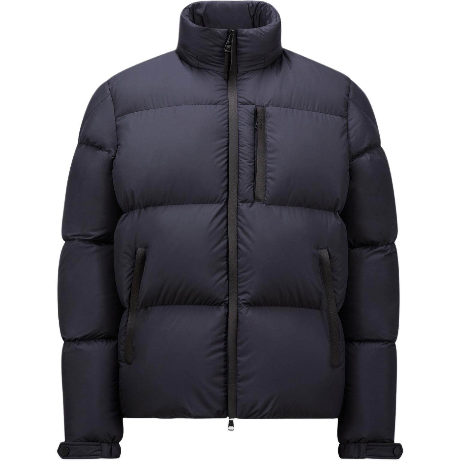 Order Moncler Besbre Unisex Navy Blue Short Puffer Jacket with Logo and Stand Collar. J20911A00200549SK779