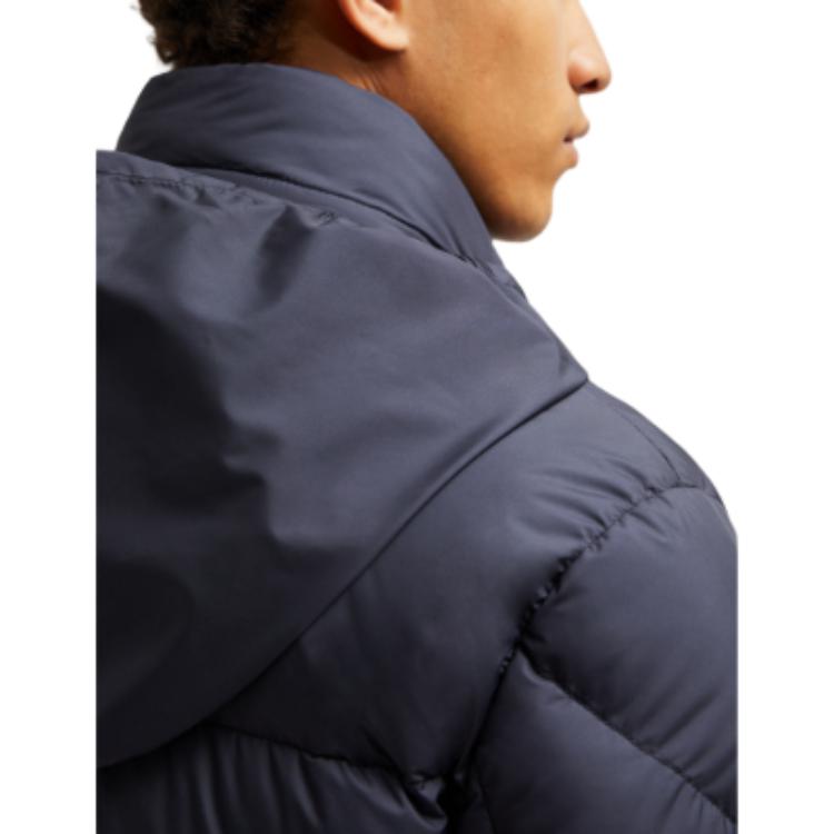 Sizing Moncler Besbre Unisex Navy Blue Short Puffer Jacket with Logo and Stand Collar. J20911A00200549SK779