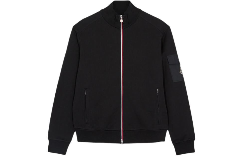 Moncler Black Contrast Zip Long-Sleeve Sweatshirt H10918G00008809KR999