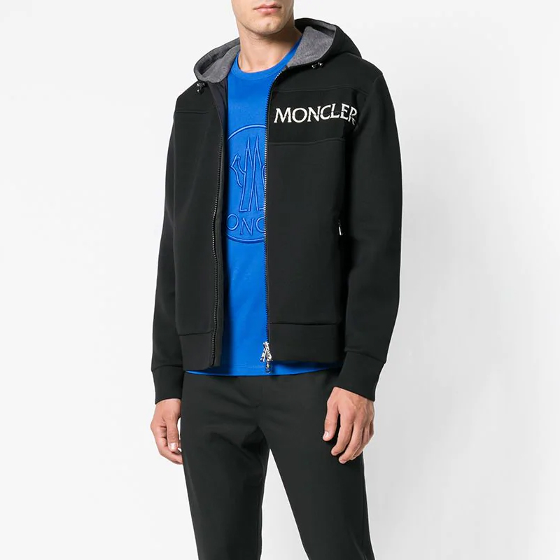 Moncler Black Cotton Hoodie Jacket 842150083145999 圖 3