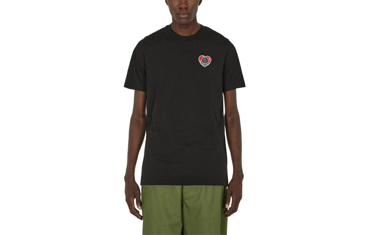 Moncler Black Crewneck Logo Short-Sleeve T-Shirt 8C000418390T999