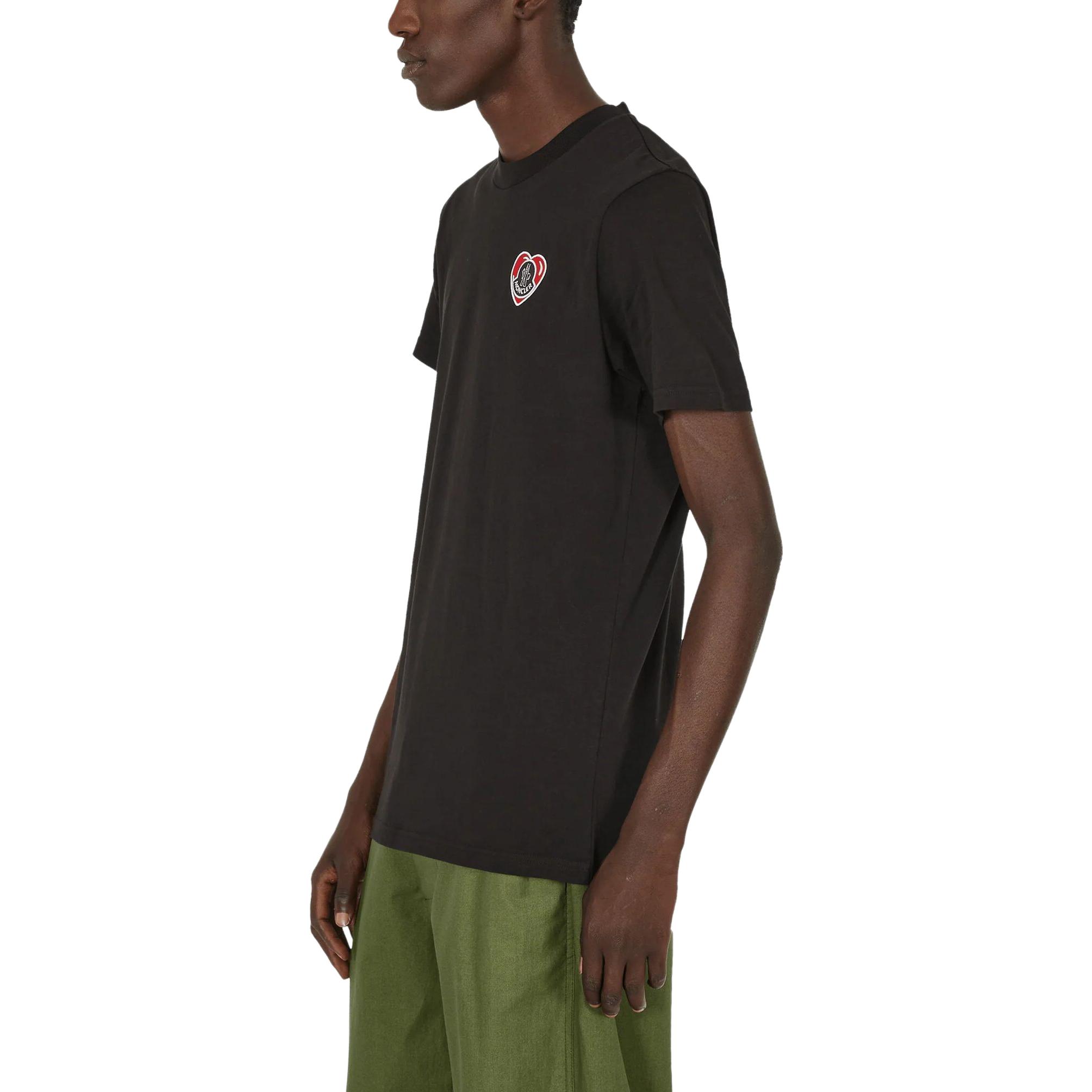 Moncler Black Crewneck Logo Short-Sleeve T-Shirt 8C000418390T999 圖 4