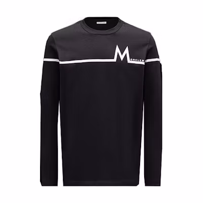 Moncler Black Crewneck Long Sleeve Regular T-Shirt FW22 H20918D000038390T999