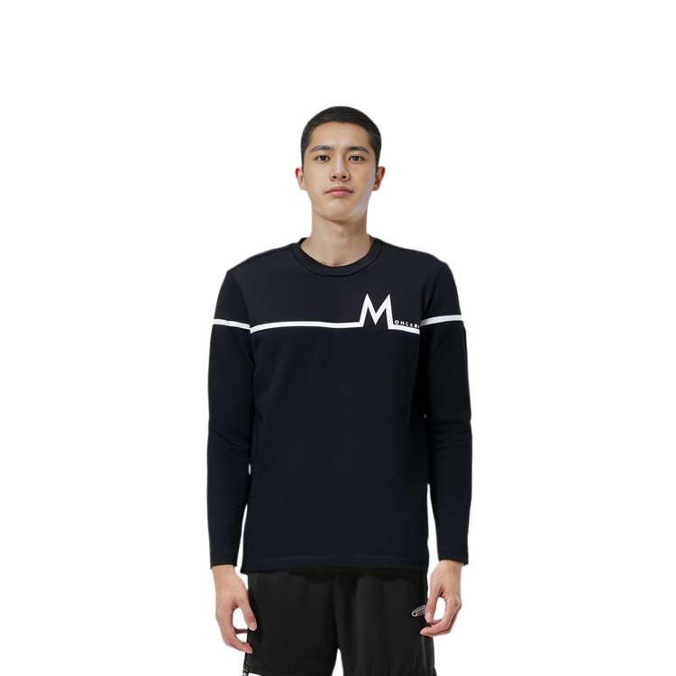 Details for Moncler Black Crewneck Long Sleeve Regular T-Shirt FW22 H20918D000038390T999