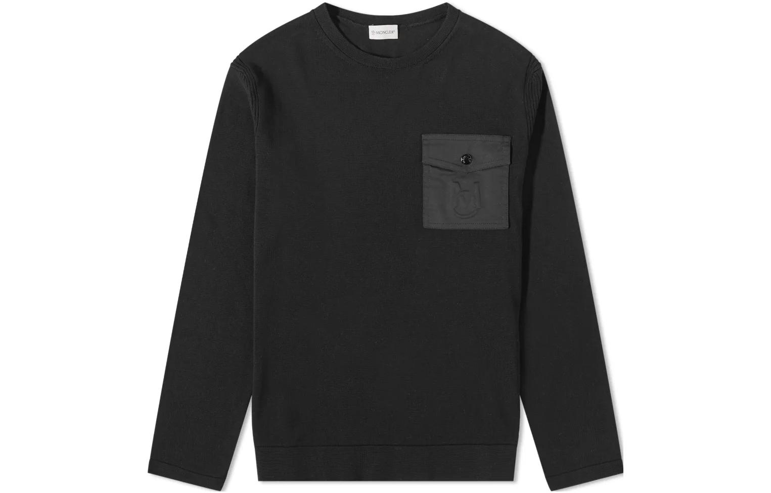 Moncler Black Crewneck Pullover Casual Sweatshirt 9C000-17-M1367-999