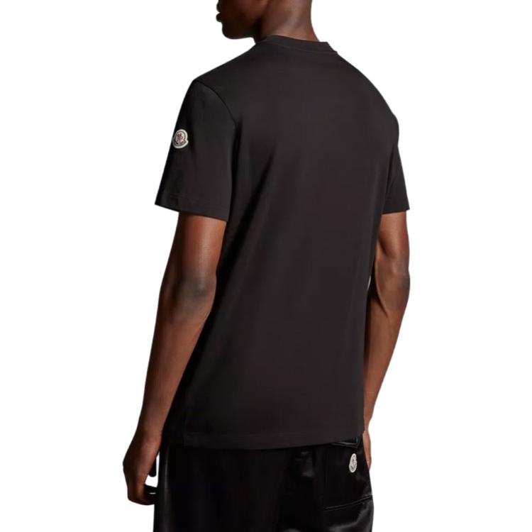 Moncler Black Diamond Logo Pocket Casual Short Sleeve T-Shirt I20918C000298390T999 圖 4