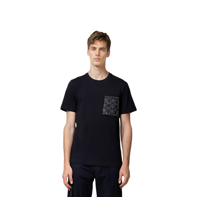 Moncler Black Diamond Logo Pocket Casual Short Sleeve T-Shirt I20918C000298390T999 圖 6