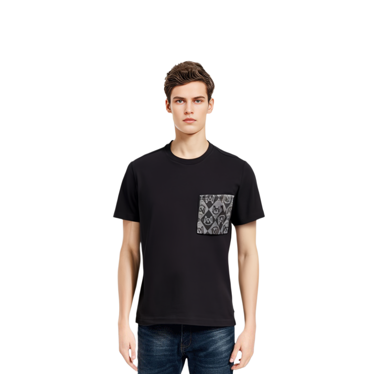 Moncler Black Diamond Logo Pocket Casual Short Sleeve T-Shirt I20918C000298390T999 圖 7