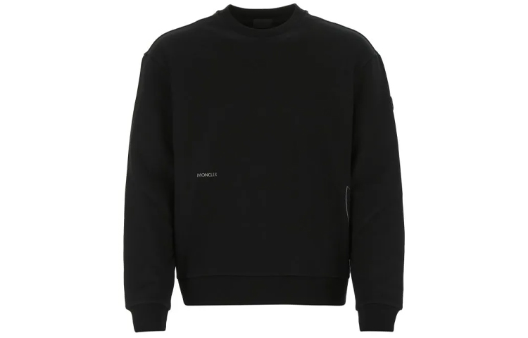 Moncler Black Geometric Logo Crewneck Pullover Sweater 8G00016899FL999