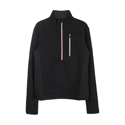 Moncler Black Half-Zip Long-Sleeve Pullover Sweater 8G00017-80093-999