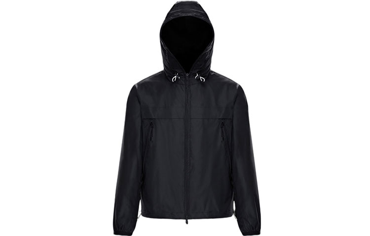 Moncler Black Hooded Logo Zip Jacket 0911A7380054155999