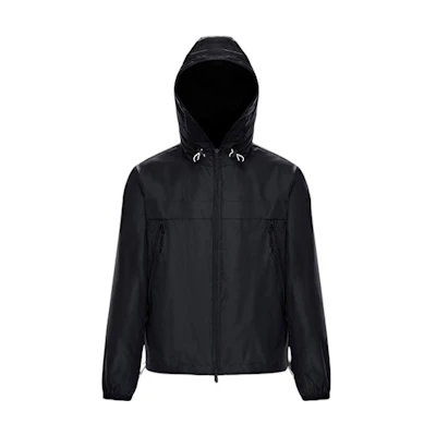Moncler Black Hooded Logo Zip Jacket 0911A7380054155999