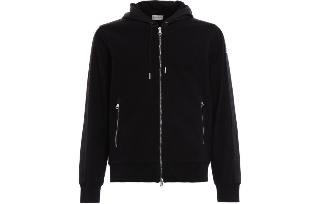 Moncler Black Hooded Puffer Jacket with Zipper and Pockets 840070089207999