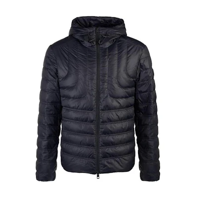 Moncler Black Hooded Puffer Jacket with Zipper Closure POIZON240805721