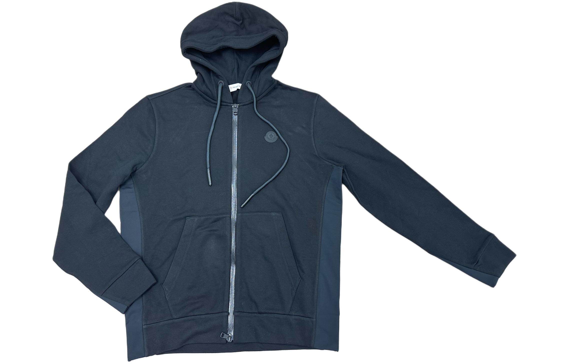 Moncler Black Hoodie with Back Print and Zipper Design 209184290508098U999