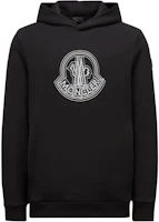 Moncler Black Letter Print Casual Hoodie J10918G00038809KR999 Moncler Black Letter Print Casual Hoodie J10918G00038809KR999