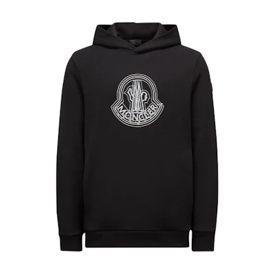 Moncler Black Letter Print Casual Hoodie J10918G00038809KR999