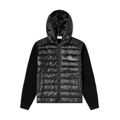 Moncler Black Logo Long Sleeve Hooded Down Jacket. 0919B50110V9099999