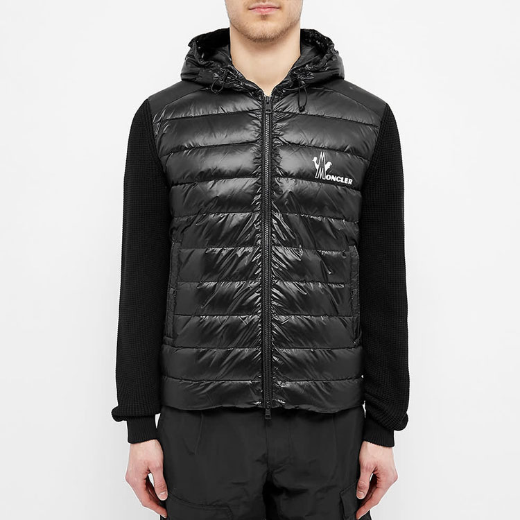Moncler Black Logo Long Sleeve Hooded Down Jacket. 0919B50110V9099999 圖 3