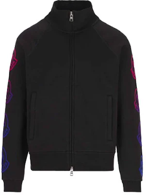 Moncler 黑色Logo印花立領拉鏈外套. 8G00047899FL999 Buy Moncler 黑色Logo印花立領拉鏈外套. 8G00047899FL999