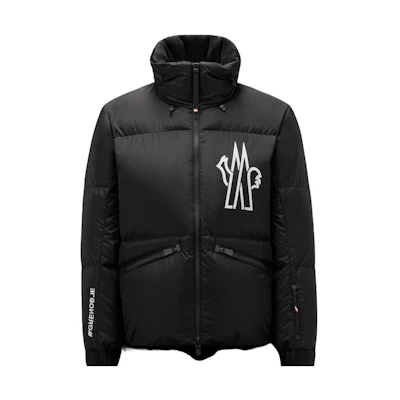 Moncler Black Logo Stand Collar Full-Zip Down Jacket I20971A000235399E-999