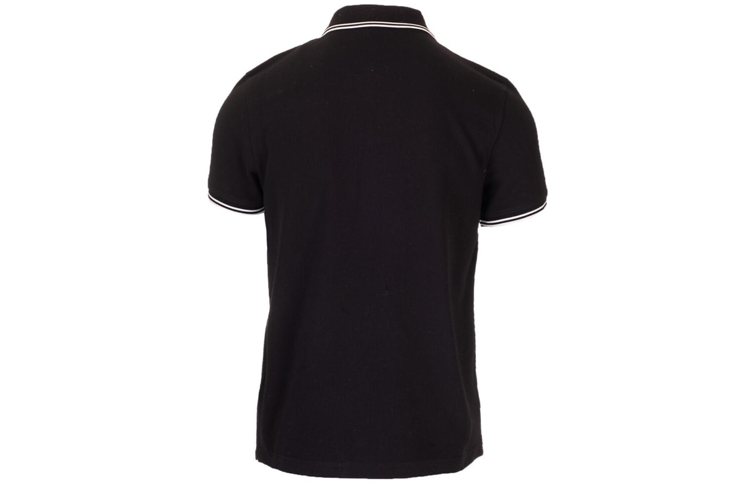 Moncler Black Logo Striped Short Sleeve Polo Shirt. 8A0001084556999 圖 3