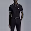 Shop Moncler Black Logo Striped Short Sleeve Polo Shirt. 8A0001084556999