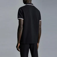 Purchase Moncler 黑色條紋標誌短袖POLO衫 8A0001084556999