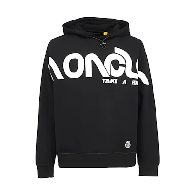 Moncler Black Long Sleeve Sweatshirt with Logo Letter Design 804985080985999