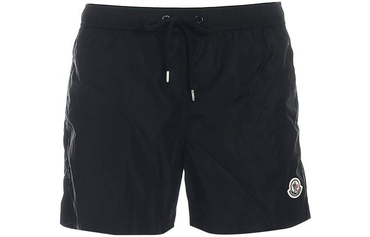 Order Shorts Negros Moncler Cintura Media con Logo y Cordón Ajustable. G10912C7080053326999