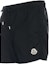 Shop Moncler Black Mid-Waist Shorts with Logo Patch and Drawstring. G10912C7080053326999