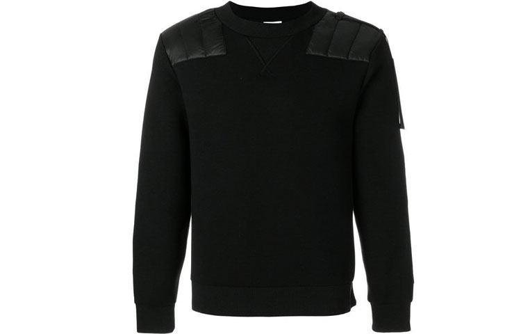 Moncler Black Patchwork Pullover Sweatshirt 8000800809C1999