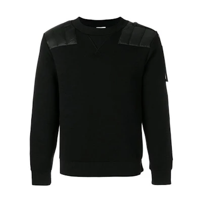 Moncler Black Patchwork Pullover Sweatshirt 8000800809C1999